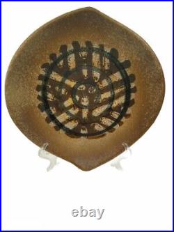 Vintage Lapid Israel Pottery Hand Painted Modernist Bowl #312 E5