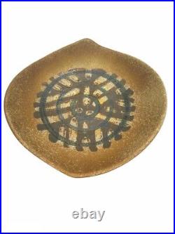 Vintage Lapid Israel Pottery Hand Painted Modernist Bowl #312 E5