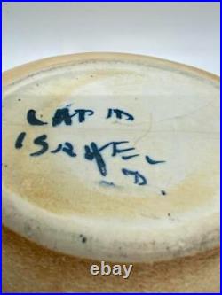 Vintage Lapid Israel Pottery Hand Painted Modernist Bowl #312 E5