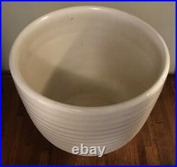 Vintage Large 10 Bauer Pottery Ringware White Planter Vase Pot 12.75W x 10.75T
