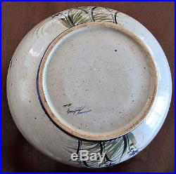 Vintage Large Bowl 15.5 D 7 H Tonala Mexico Xochiquetzal Pottery Teresa Duran