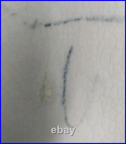 Vintage Large Studio Pottery Painting Bowl Portrait Colorful signed Tmast