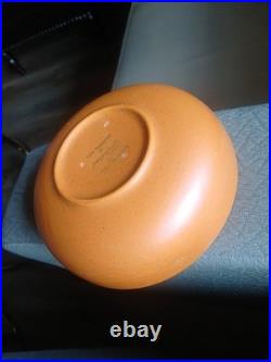 Vintage Laurel of California Pottery Orange Bowl USA Lot of 8