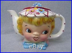 Vintage Lefton Dainty Miss Teapot Creamer Sugar Bowl m795