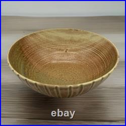Vintage Lemba Studio Art Pottery large bowl Decorative textured Glaze MCM