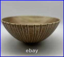 Vintage Lemba Studio Art Pottery large bowl Decorative textured Glaze MCM