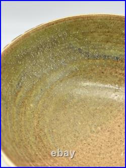 Vintage Lemba Studio Art Pottery large bowl Decorative textured Glaze MCM