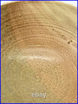Vintage Lemba Studio Art Pottery large bowl Decorative textured Glaze MCM