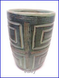 Vintage Lot 2 Puerto Rican Pottery Coffee Cup and Bowl Blie Green
