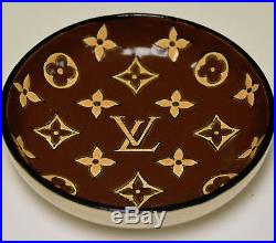 Vintage Louis Vuitton Trinket Cigar Dish Bowl by Longwy Pottery France Authentic
