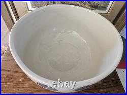 Vintage Louisana Stoneware, Kentucky 14 Bachelor button Salad Bowl