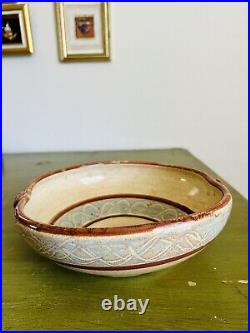 Vintage Luling Texas Icehouse Signed Pottery Bowl