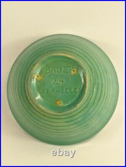 Vintage MCM Bauer Pottery Set Of 6 Nesting Mixing Bowls Jade Green Ringware Hive