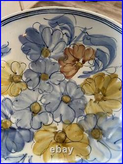 Vintage MCM Bowl Mallorca Felanitx Spain Fruit Bowl Hand Painted Pottery READ