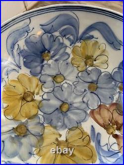 Vintage MCM Bowl Mallorca Felanitx Spain Fruit Bowl Hand Painted Pottery READ
