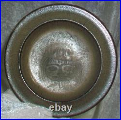 Vintage MCM Edwin Mary Scheier Sgraffito Art Pottery Fish Head Hat Face Dish