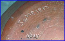 Vintage MCM Edwin Mary Scheier Sgraffito Art Pottery Fish Head Hat Face Dish