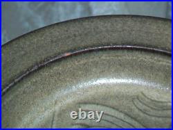 Vintage MCM Edwin Mary Scheier Sgraffito Art Pottery Fish Head Hat Face Dish