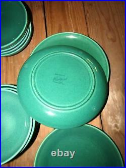 Vintage MCM Metlox Poppytrail California Pottery Plate Bowl Speckle Green 13 pcs