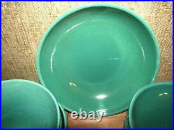 Vintage MCM Metlox Poppytrail California Pottery Plate Bowl Speckle Green 13 pcs
