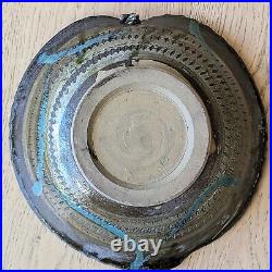 Vintage MCM Onta Yaki Japanese Pottery Large Bowl Signed