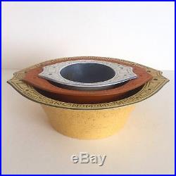 Vintage MID Century Modern Herb Cohen Hyalyn Porcelain Nesting Bowls Set Of 3
