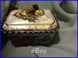 Vintage Mackenzie Childs Maclachlan Soup Server Bowl Lidded Box 2 Available Rare