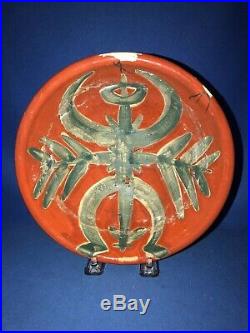 Vintage Madoura Plein Feu Pottery Wax Resist Bowl with Icarus NOT Picasso Ramie