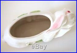 Vintage Majolica Rabbit Tureen Bunny Dish Large Hare Soup Bowl with a lid
