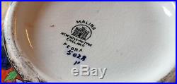Vintage Maling Pottery Dark Blue Peona Bowl 5028 1930's