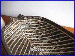 Vintage Mari Simmulson NIGERIA Leaf Bowl Upsala-Ekeby Nr 4272 MCM 40 cm Sweden