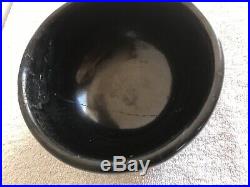 Vintage Maria Martinez Julian San Ildefonso Pueblo Blackware Pottery Bowl Repair