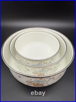 Vintage Marmalade Geese Goose Nesting Bowls Containers Full Set With Lids RARE