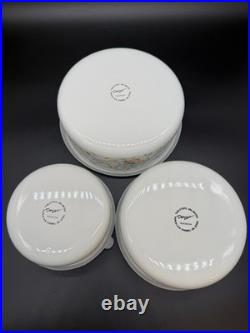 Vintage Marmalade Geese Goose Nesting Bowls Containers Full Set With Lids RARE