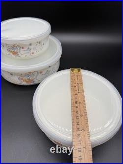 Vintage Marmalade Geese Goose Nesting Bowls Containers Full Set With Lids RARE