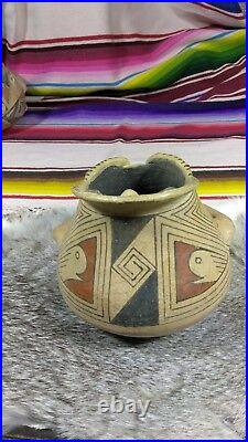 Vintage Mata Ortiz Pottery Frog Bowl