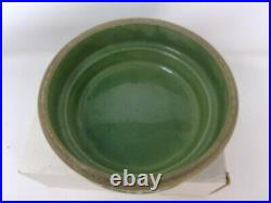 Vintage McCoy Art Pottery Green Elephants Holding Tails Bowl Dish