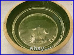 Vintage McCoy Art Pottery Green Elephants Holding Tails Bowl Dish Planter