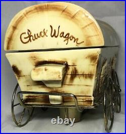 Vintage McCoy El Rancho Covered Chuck Wagon Food Casserole Warmer Western RARE
