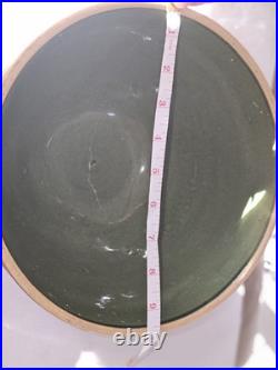 Vintage McCoy Large Green Glazed SUNBURST 9 3/4 DIAMETER