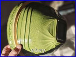 Vintage McCoy Large Green Glazed SUNBURST 9 3/4 DIAMETER