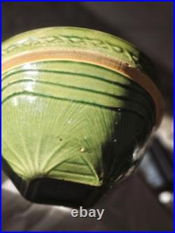 Vintage McCoy Large Green Glazed SUNBURST 9 3/4 DIAMETER