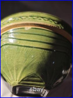 Vintage McCoy Large Green Glazed SUNBURST 9 3/4 DIAMETER