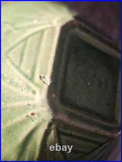 Vintage McCoy Large Green Glazed SUNBURST 9 3/4 DIAMETER