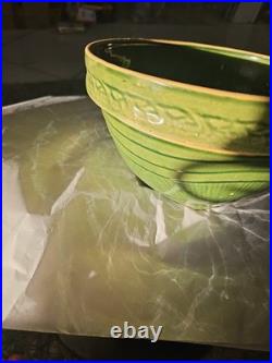 Vintage McCoy Large Green Glazed SUNBURST 9 3/4 DIAMETER