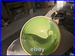 Vintage McCoy Large Green Glazed SUNBURST 9 3/4 DIAMETER