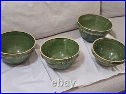 Vintage McCoy Large Green Glazed SUNBURST 9 3/4 DIAMETER