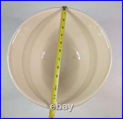 Vintage McCoy Pink Blue Stripe Set Bean Pot Ovenware Mixing Bowl 6 7 8 12