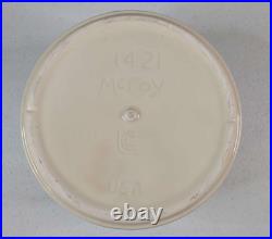 Vintage McCoy Pink Blue Stripe Set Bean Pot Ovenware Mixing Bowl 6 7 8 12