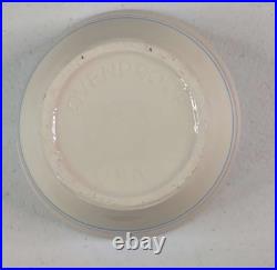 Vintage McCoy Pink Blue Stripe Set Bean Pot Ovenware Mixing Bowl 6 7 8 12